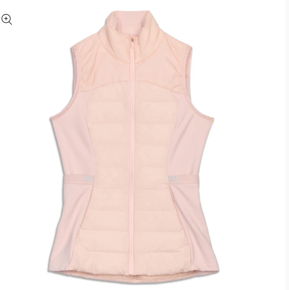 Lululemon Down for It All Vest, Sz 8, in Pink Mist, Like New